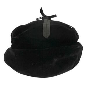 Cain Sloan Nashville Vintage Hat Women’s Velvet Black Ribbon Rolled Brim